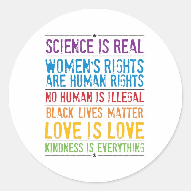 Love is Love Rainbow Pride Classic Round Sticker (Front)