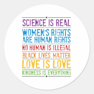 Love is Love Rainbow Pride Classic Round Sticker