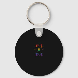 Love is Love Rainbow Pride Flag  Key Ring