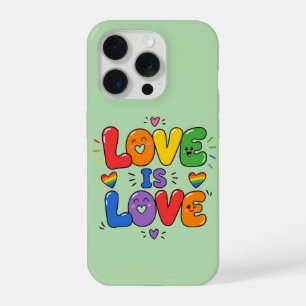 Love Is Love Rainbow Pride iPhone 15 Pro Case