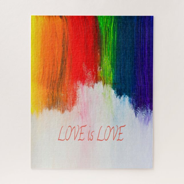 Love is Love Rainbow Pride LBGQT Jigsaw Puzzle (Vertical)