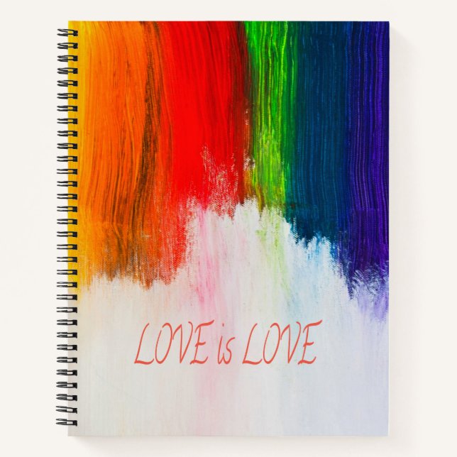 Love is Love Rainbow Pride LBGQT Notebook (Front)