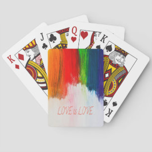 Love is Love Rainbow Pride LBGQT Playing Cards