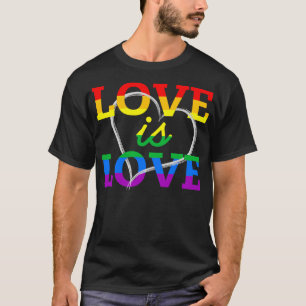 Love is Love Rainbow Pride LGBTQ Gay Rights Origin T-Shirt