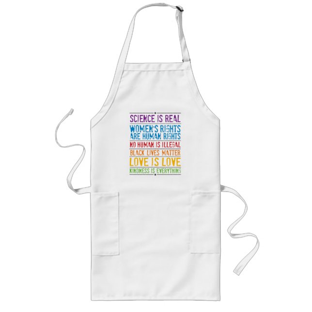 Love is Love Rainbow Pride Long Apron (Front)