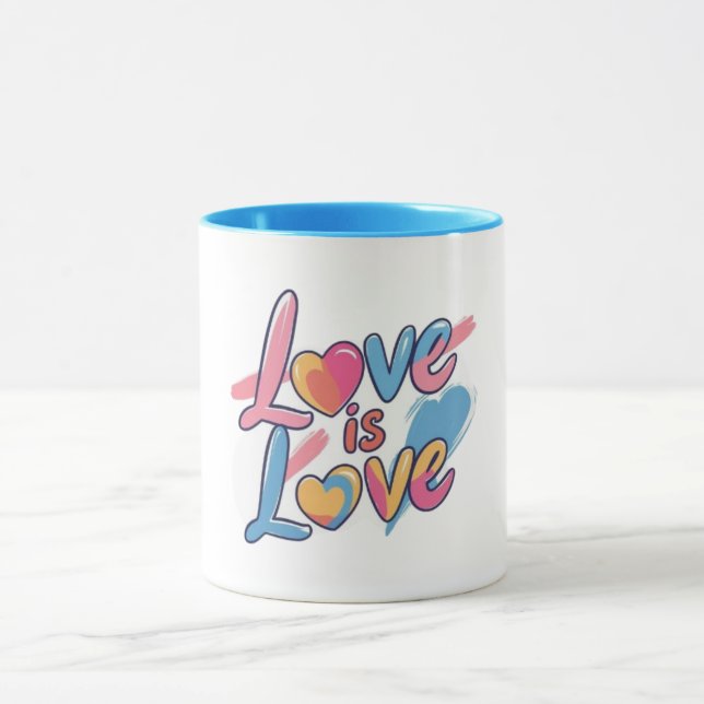 Love Is Love Rainbow Pride Mug (Center)
