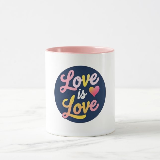 Love Is Love Rainbow Pride Mug (Center)
