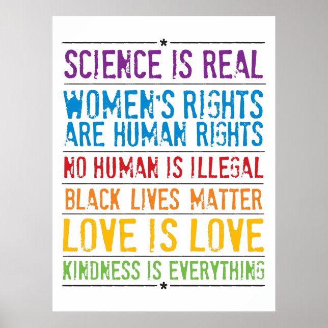 Love is Love Rainbow Pride Poster (Front)