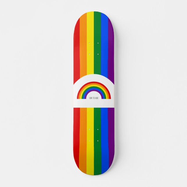 Love is love rainbow skateboard (Front)