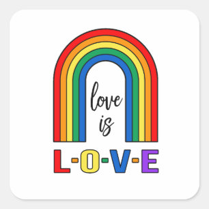 Love is love rainbow stickers