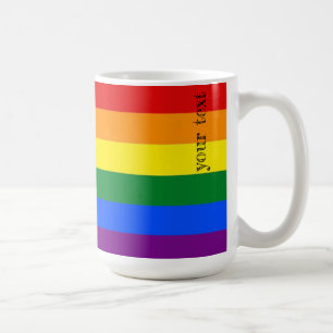 Love Is Love Rainbow Stripes – custom LGBT Coffee Mug