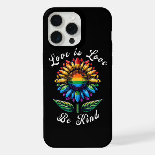 Love Is Love Rainbow Sunflower LGBT+ Gay Lesbian P iPhone 15 Pro Max Case