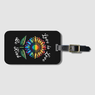 Love Is Love Rainbow Sunflower LGBT+ Gay Lesbian P Luggage Tag