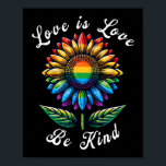 Love Is Love Rainbow Sunflower LGBT  Gay Lesbian P Poster<br><div class="desc">Love Is Love Rainbow Sunflower LGBT  Gay Lesbian Pride 2024</div>