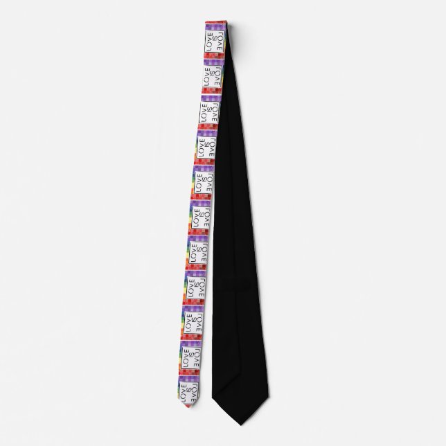 Love is Love Rainbow Tie [wd] groom or bride (Back)