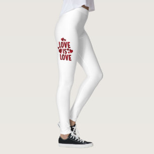 Love is Love Red Hearts Leggings