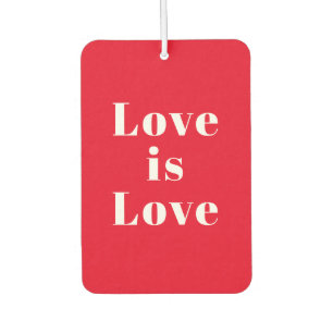 "Love is Love" red white car Air Freshener