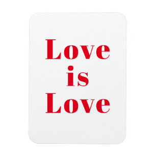 "Love is Love" red white Magnet