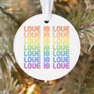 Love is Love Retro Ornament