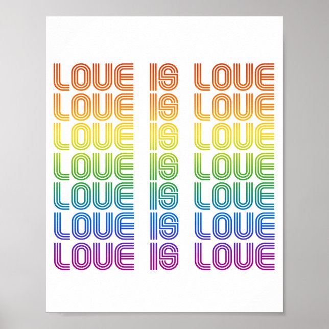 Love is Love Retro Poster (Front)