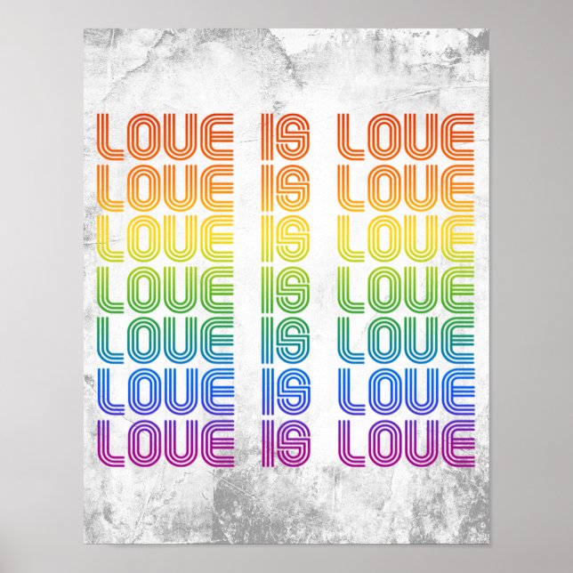 Love is Love Retro Poster (Front)