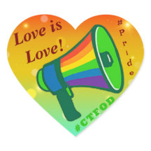 Love is Love Shouting Pride Sticker