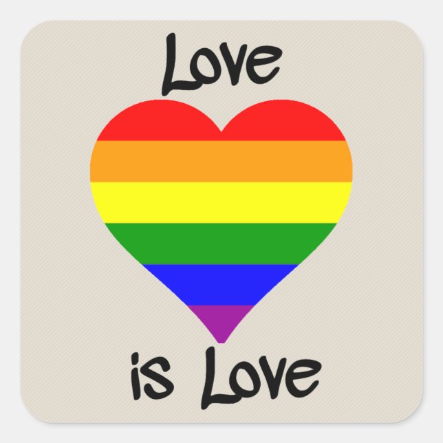 Love Is Love Square Sticker (Front)