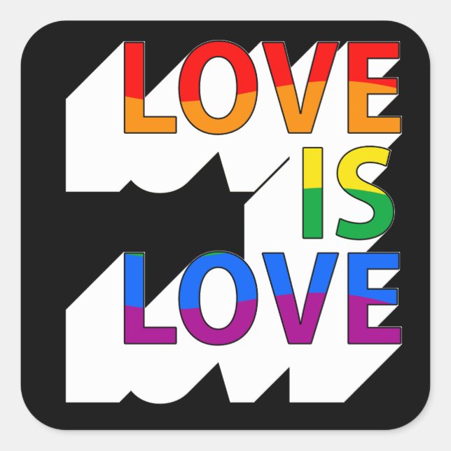 Love is Love Square Sticker (Front)