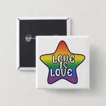 Love Is Love Star Rainbow LGBT Flag Colour Gradien