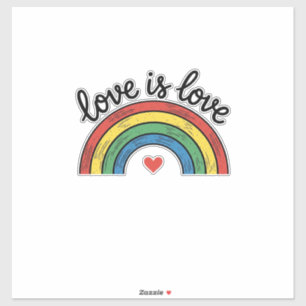 Love Is Love Vintage Rainbow Heart Shirt Design_1