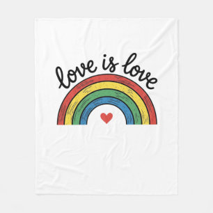 Love Is Love Vintage Rainbow Heart Shirt Design_1 Fleece Blanket