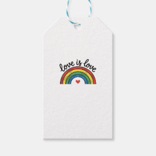 Love Is Love Vintage Rainbow Heart Shirt Design_1 Gift Tags