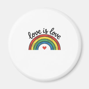 Love Is Love Vintage Rainbow Heart Shirt Design_1 Magnet
