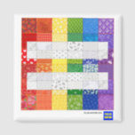 Love Is Love [wd] Rainbow Equality magnet<br><div class="desc">Love Is Love digital rainbow quilt design. The phrase "love is love" is a "one size fits all" phrase for every human in today's world, referring to the love between same gender couples, bi-racial couples, and all people inbetween. Bright coloured quilted fabric rainbow background stands out at any event, from...</div>