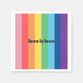 Love Is Love Wine Cocktail Napkins