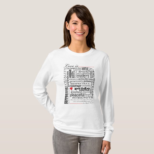 Love Is Love, Words Matter T-Shirt (Front Full)