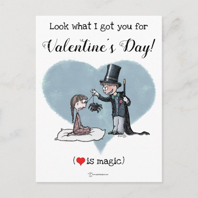 Love is magic Valentine's Day Postcard (Front)