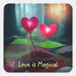 Love is Magical Square Sticker