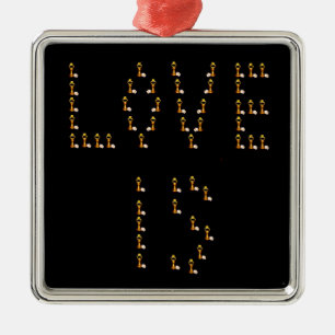 Love Is Metal Tree Decoration