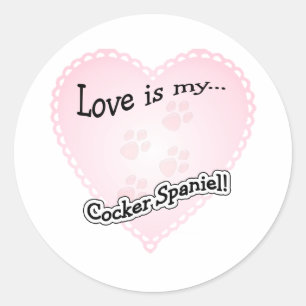 Love is my Cocker Spaniel - Sticker