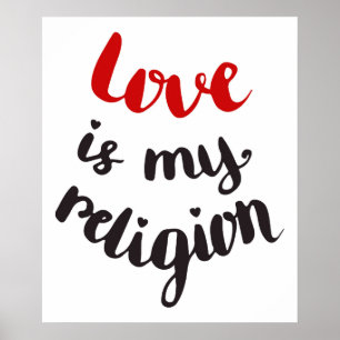 Love Is My Religion Poster