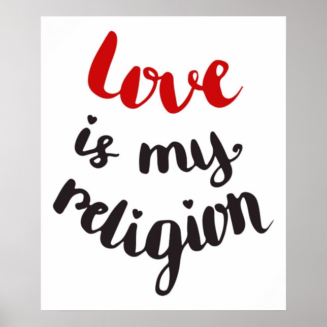 Love Is My Religion Poster (Front)