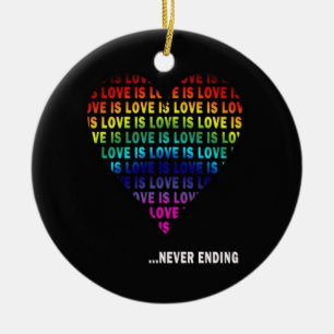 LOVE IS... NEVER ENDING CERAMIC TREE DECORATION