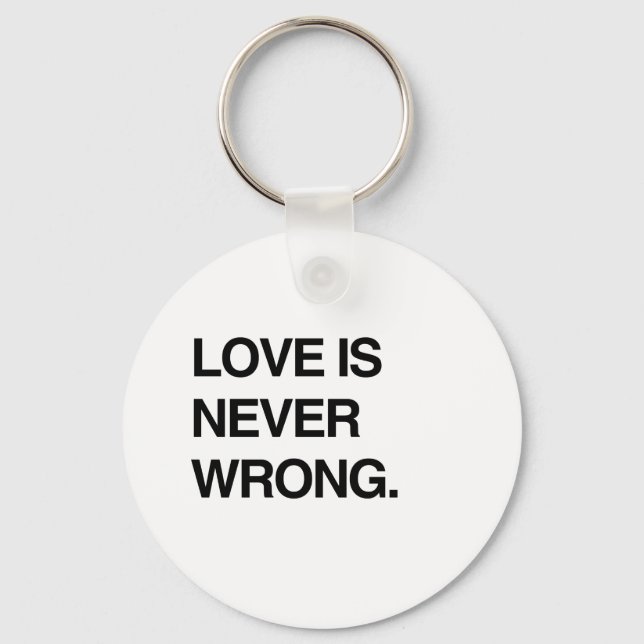 LOVE IS NEVER WRONG KEY RING (Front)