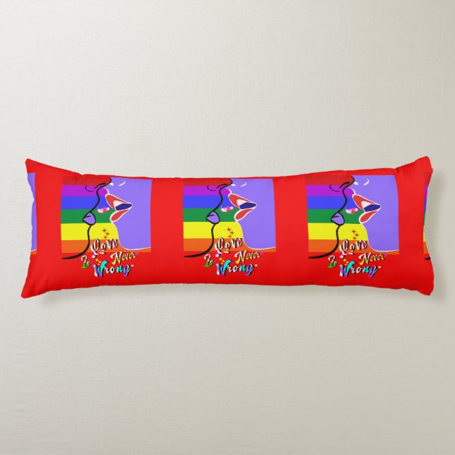 Love Is Never Wrong pride Body Cushion (Front)