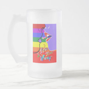 Love Is Never Wrong pride Frosted Glass Beer Mug