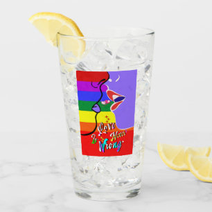 Love Is Never Wrong pride Glass