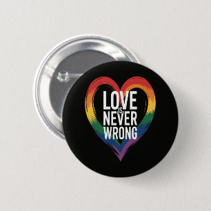 Love is never wrong Pride Month LGBT 6 Cm Round Badge