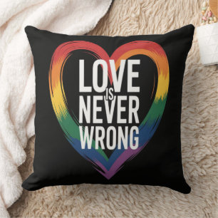 Love is never wrong Pride Month LGBT Cushion