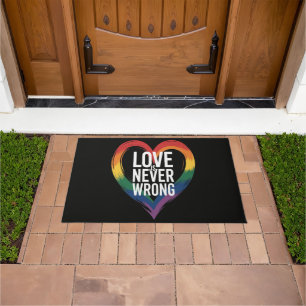 Love is never wrong Pride Month LGBT Doormat